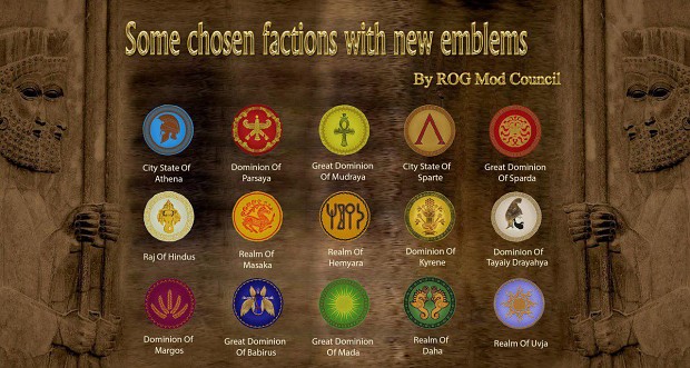 The first banner of chosen factions with new emblems