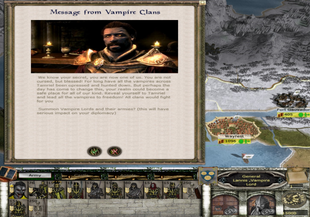 Vampire Clans joining you (when your faction leader becomes a vampire)