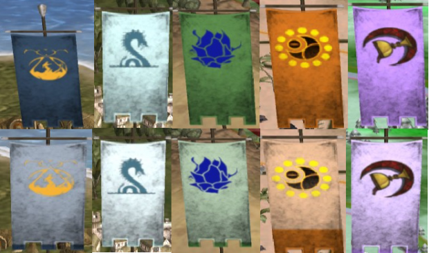 New banners... Can you guess which faction they belong to?