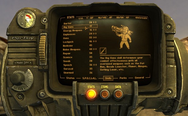 Classic Pip-Boy Font Option image - Vanilla UI Plus mod for Fallout