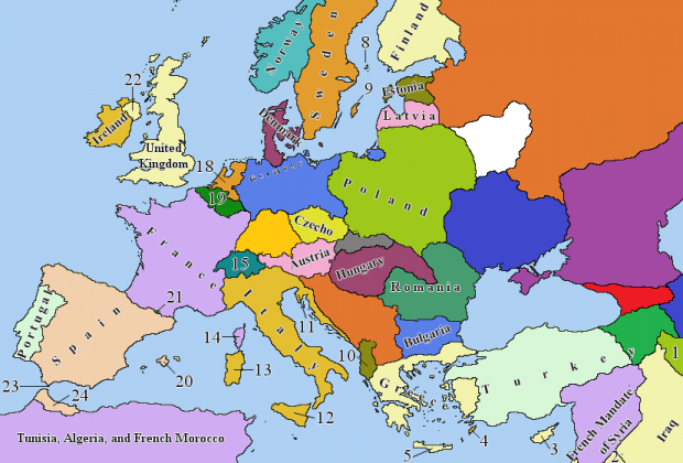 Mapa Europy 1