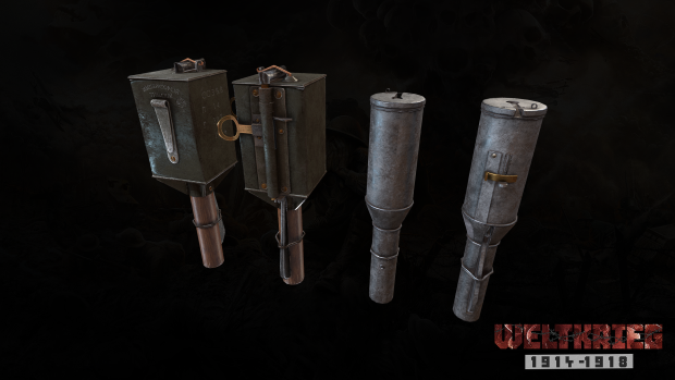 Russian Imperial RG-12 "Lantern" and RG-14 "Bottle" Grenades