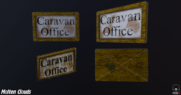 Caravan Office signboard