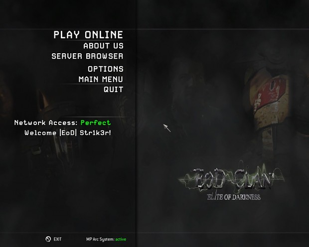 Modern Promod WaW Play Online menu