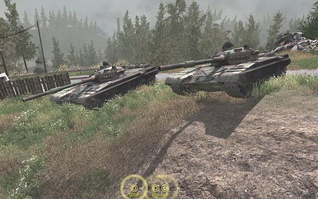 Ukrainian T-72s strike - from "Polite People" mod