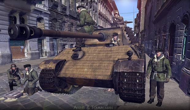 Panzer crew somewhere in Budapest.1945.