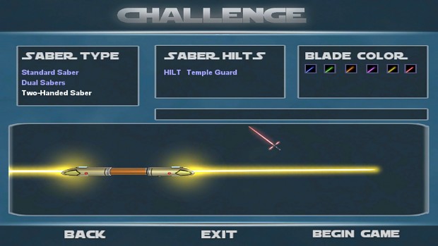 Movie Duels Beta: Challenge sabermenu hilts image - ModDB