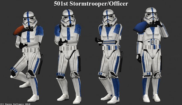 501st Stormtrooper skins for Starkiller's journey to the Jedi Temple