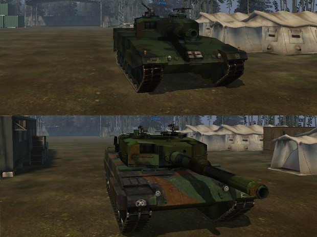 Two different model of Leopard 2A4