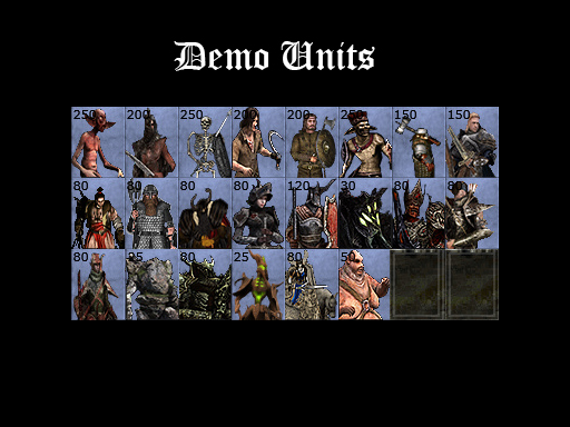 Отображение юнитов в меню кастомных битв МТВ. Demo Unit.