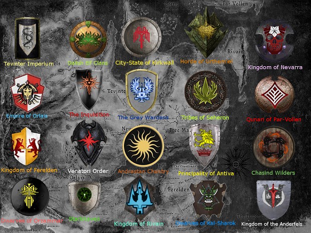 Factions List and Icons