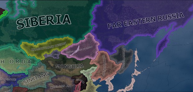 Eastern half of Russia