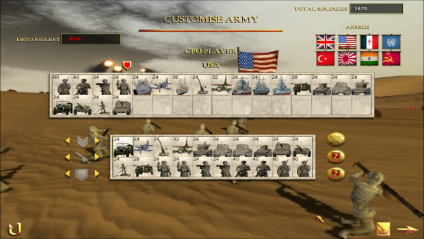 The USA has the second largest army in the mod right now!