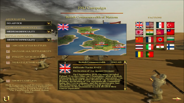 British Commonwealth of Nations faction selection done!