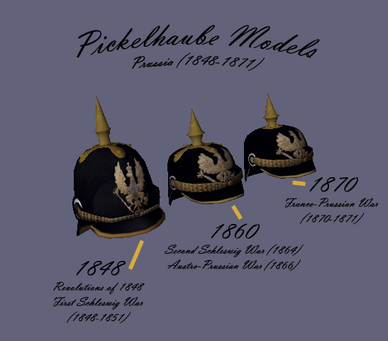 Pickelhaube Models (1848-1871)