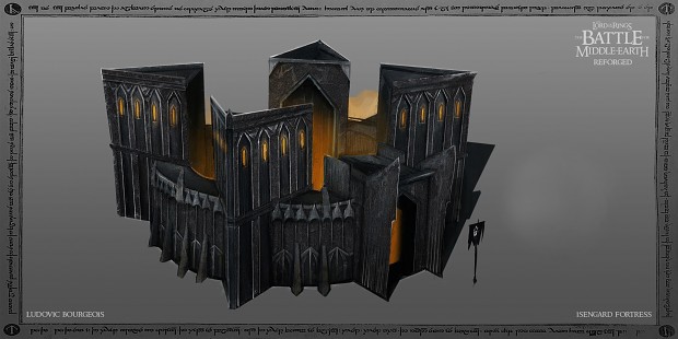 Isengard fortress concept art #1