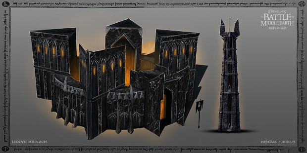 Isengard fortress concept art #2