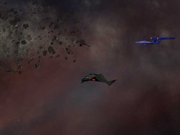 Thee Kalath Class starship approaching the enemy