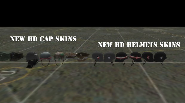 New HD Skins of Caps and Helmets