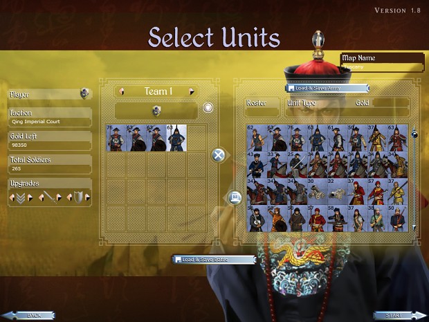 Custom battle menu screen