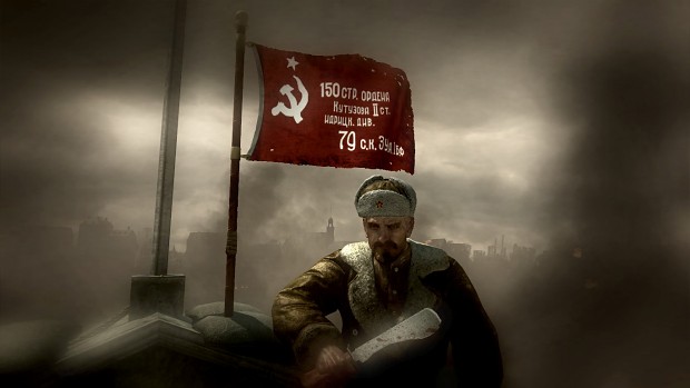 Old version of the Soviet Flag (still available as a texture mod)