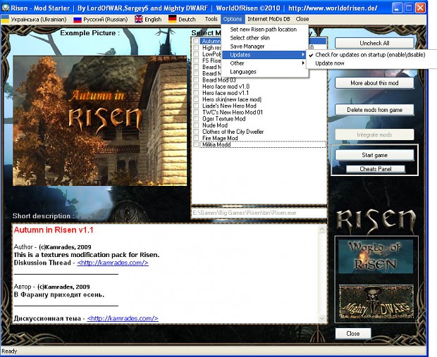 Risen instal the new for android