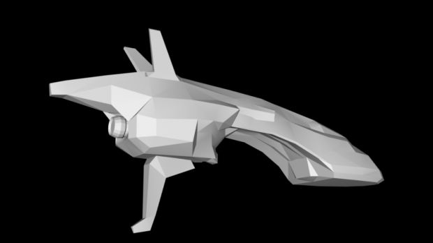 Solesian "Tigershark" class Light-Strikefighter [side render]