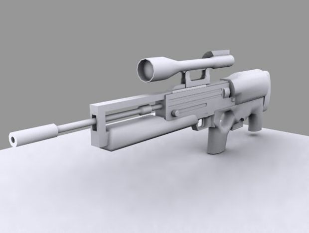 Sniper Rifle untextured render