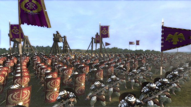 Legionaries and auxiliaries prepare to engage