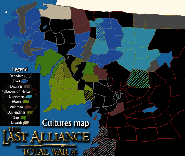 Last Alliance: TW - Cultures/Religions map