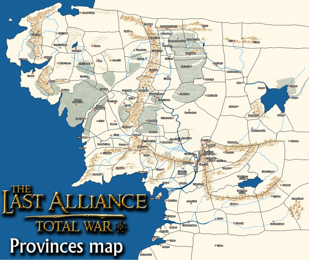 Last Alliance: TW - Provinces map