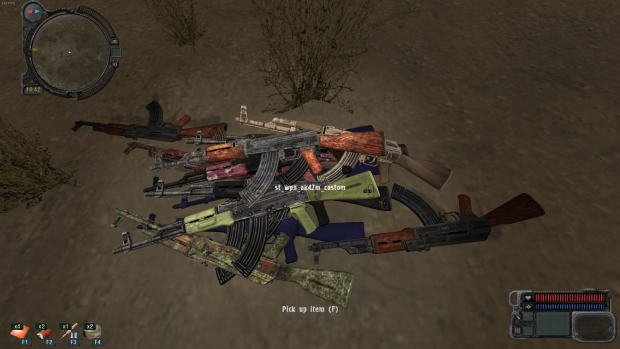 Some of the new Vz61s, AK47s and AKMs