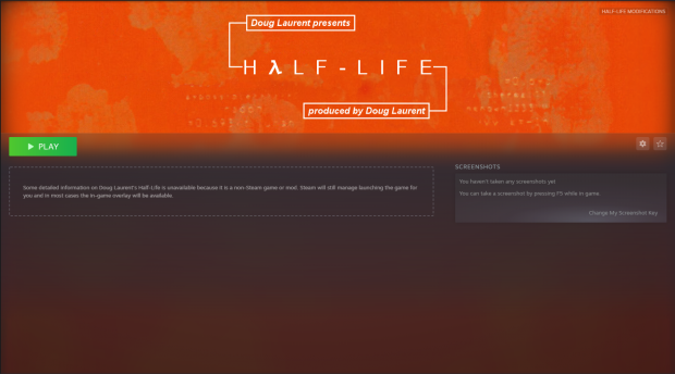 Doug Laurent's Half-Life Steam Library Logo and Banner