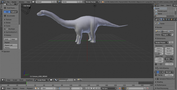 Possible new Apatosaurus model