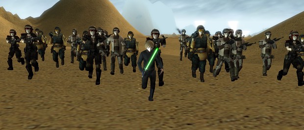 Luke Skywalker leading Rebels