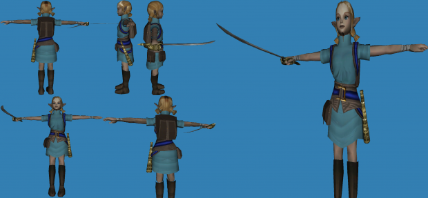 "New Hyrule" Hero Aryll from the Great Sea Expansion has been textured!