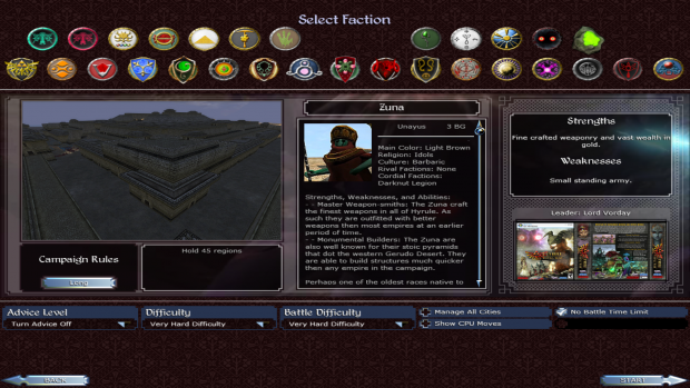 Faction Selection screens re-worked for all the factions!