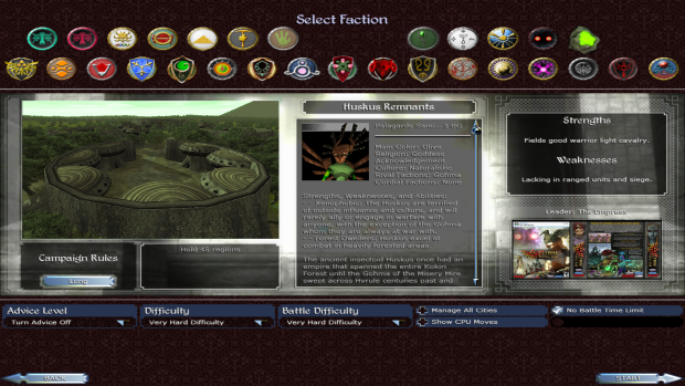 Faction Selection screens re-worked for all the factions!