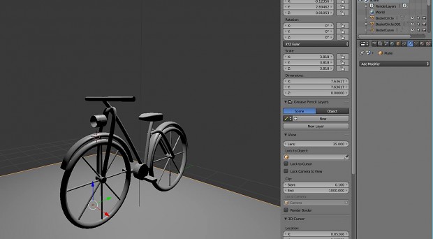 Bicycle in Blender