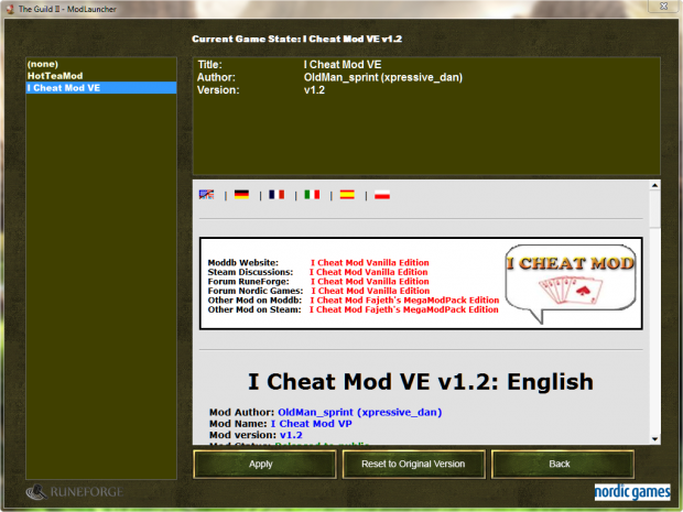 I Cheat Mod VE - Mod Launcher Part 1