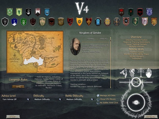 New Faction's Menu image - New Symbols & Events for DaC V4.6 mod for ...