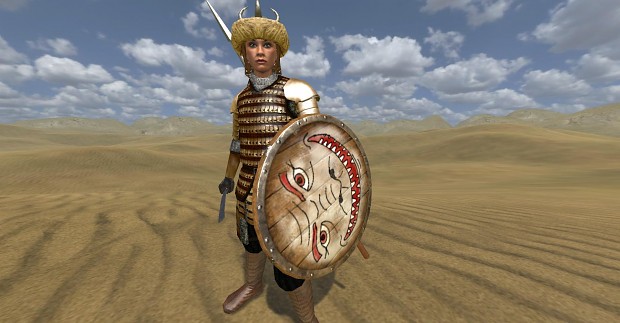 Vanguard armor with horned helmet