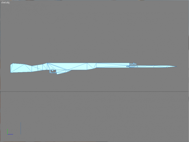 Soldier`s rifle without textures.