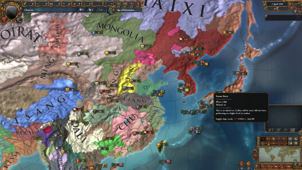Kingdom of Goryeo, restored and expanding.