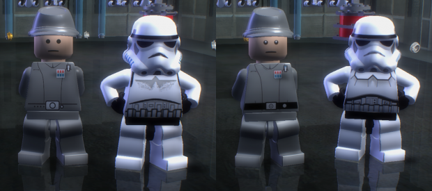 Imp Officer and Stormtrooper Comparison