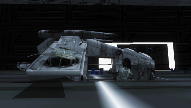 Imperial LAAT in a Imperial Venator hangar