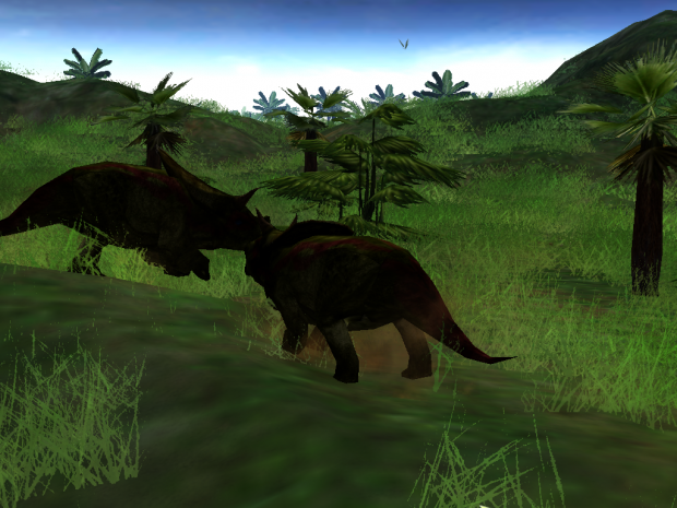 Two Mojoceratops Fighting Each Other