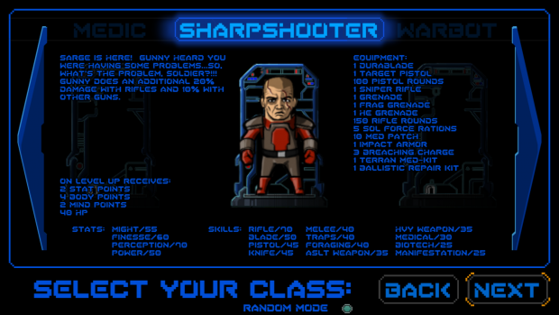 NEW CLASS: Sharpshooter (formerly Sgt. Gunny)