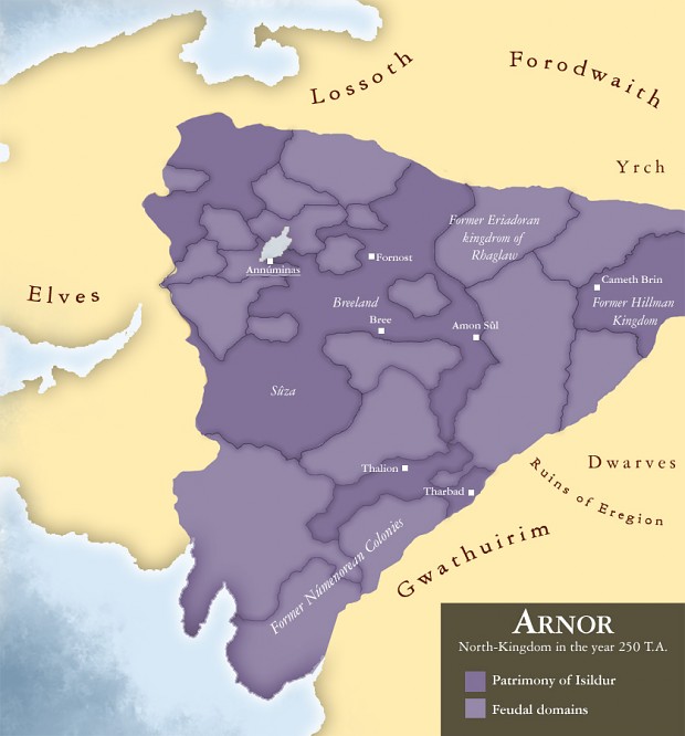 Political Map of Arnor