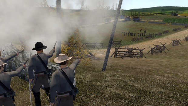 Within Range of their Revolvers, Confederate Cavalry Open Fire.